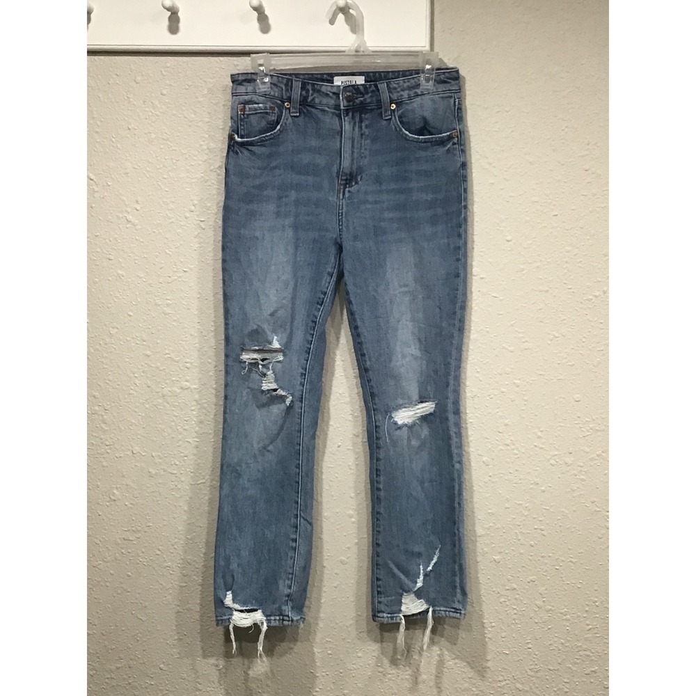 Pistola Lennon High Rise Crop Bootcut Jeans Distressed Denim Size 26 Y2K Indie - Picture 3 of 8